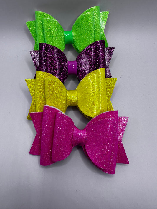 Glitter Vinyl  Hair Clips Peers