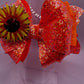 Orange Hair Clips Bow