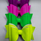 Small Solid Neon Vinyl Hair Clips Peers