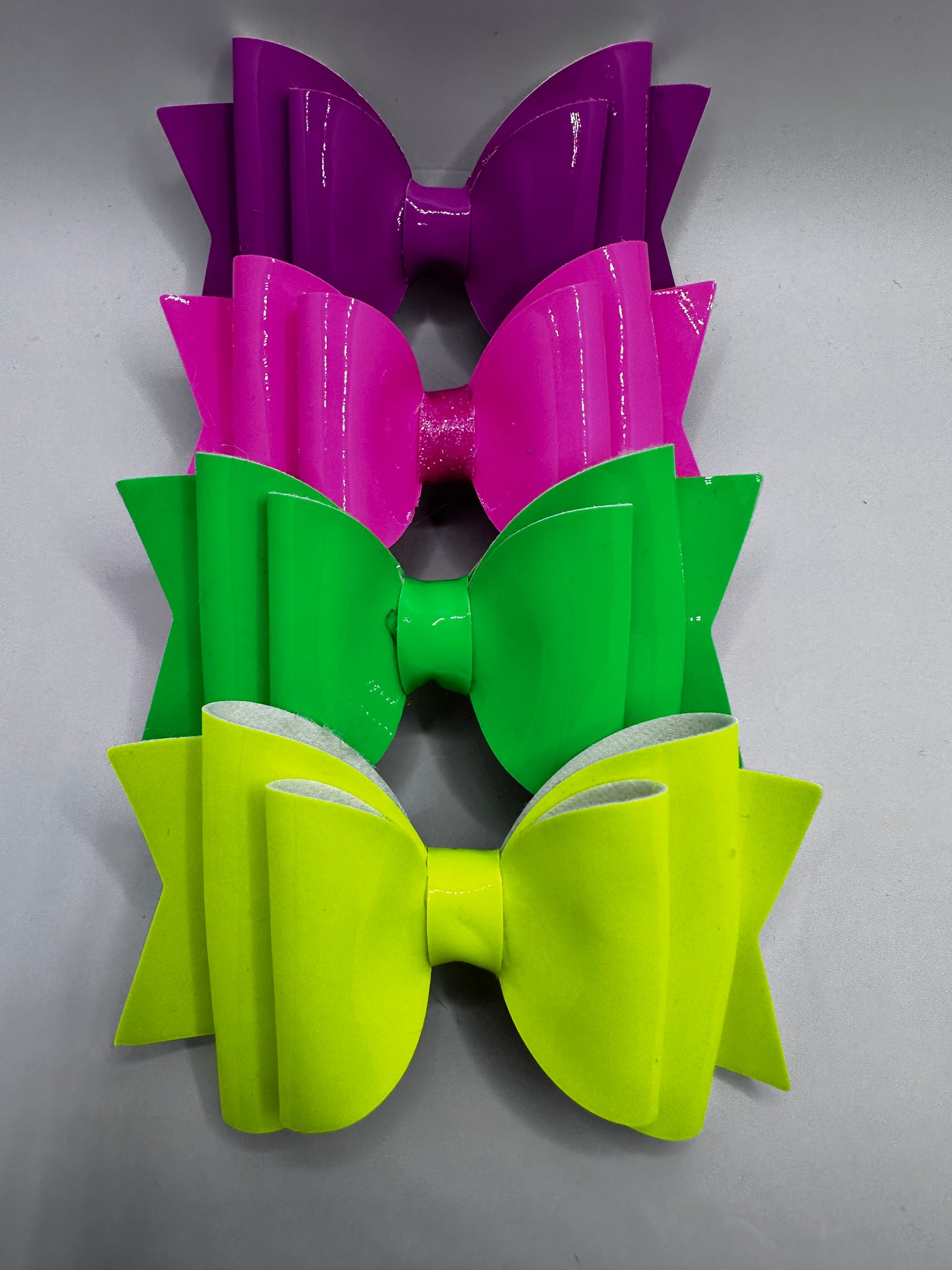 Small Solid Neon Vinyl Hair Clips Peers