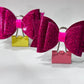 Glitter Neon Vinyl Hair Clips peers