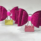 Glitter Neon Vinyl Hair Clips peers