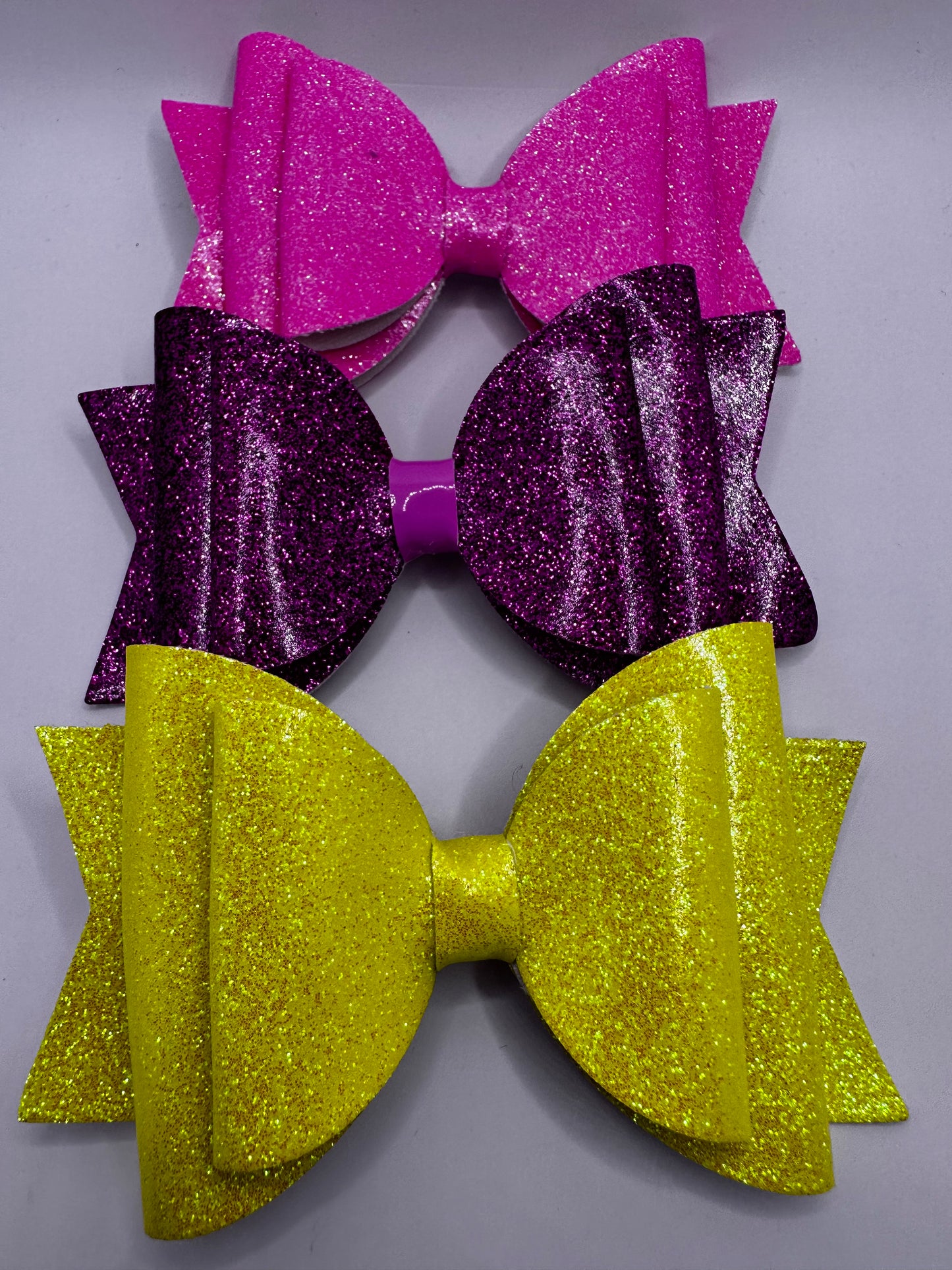 Glitter Neon Vinyl Hair Clips peers