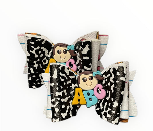 ABC Girls Hair Clip Bow BS